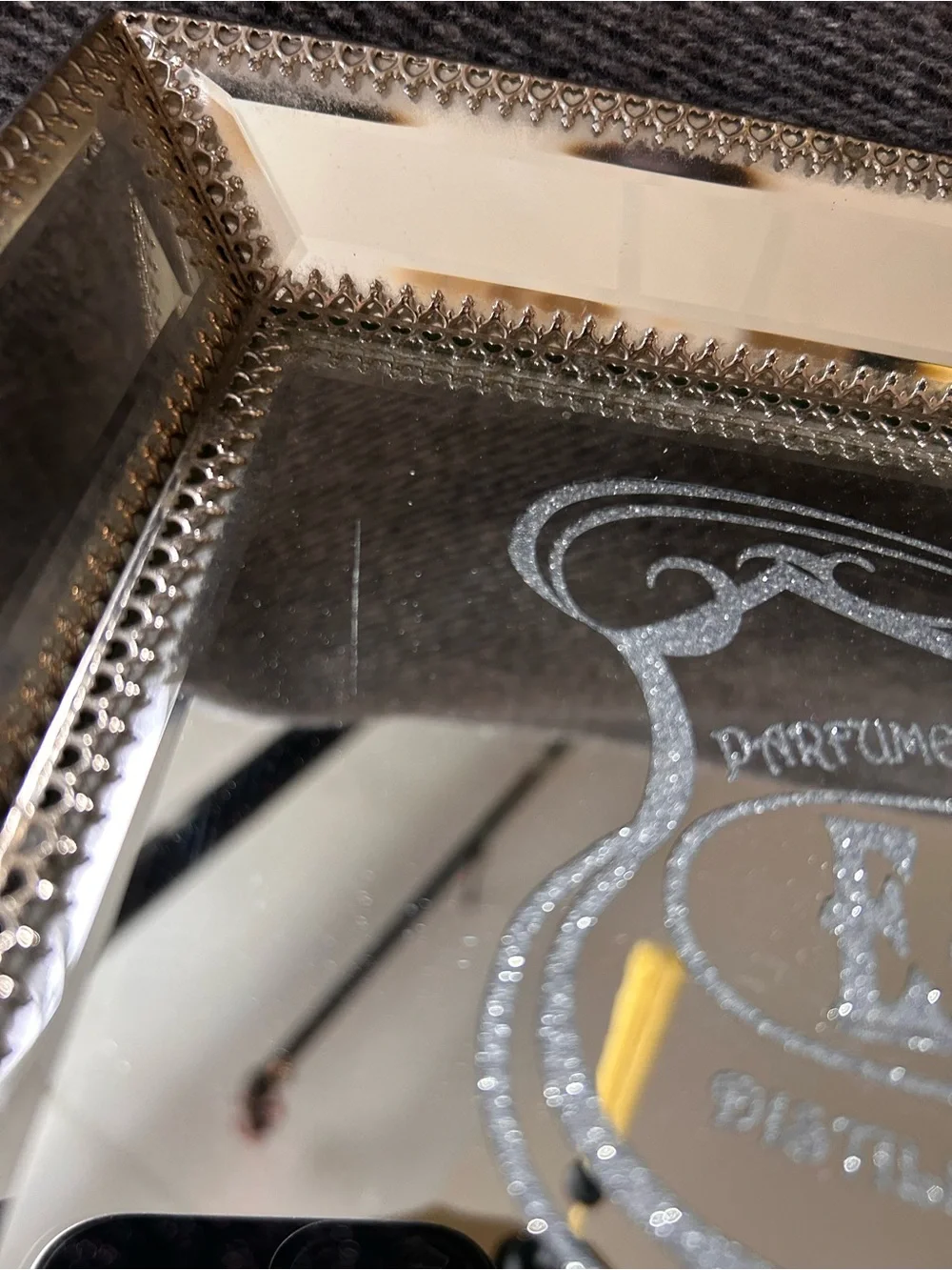 ANTHROPOLOGIE Nicole Miller Colab  French Apothecary Mirrored Tray #1015259